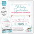 winter daddy daughter dance flyer template
